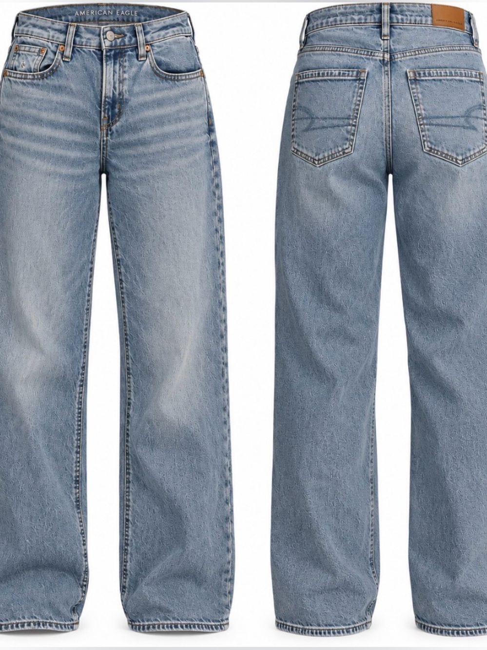 American Eagle AE Straight Leg Jeans Size 0 Women’s Light Wash Denim